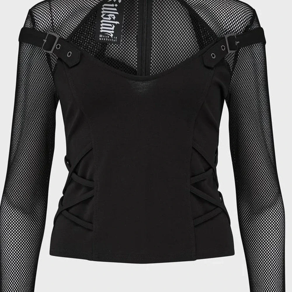 Killstar Techtrash mesh top goth punk rave size xs - Picture 2 of 6